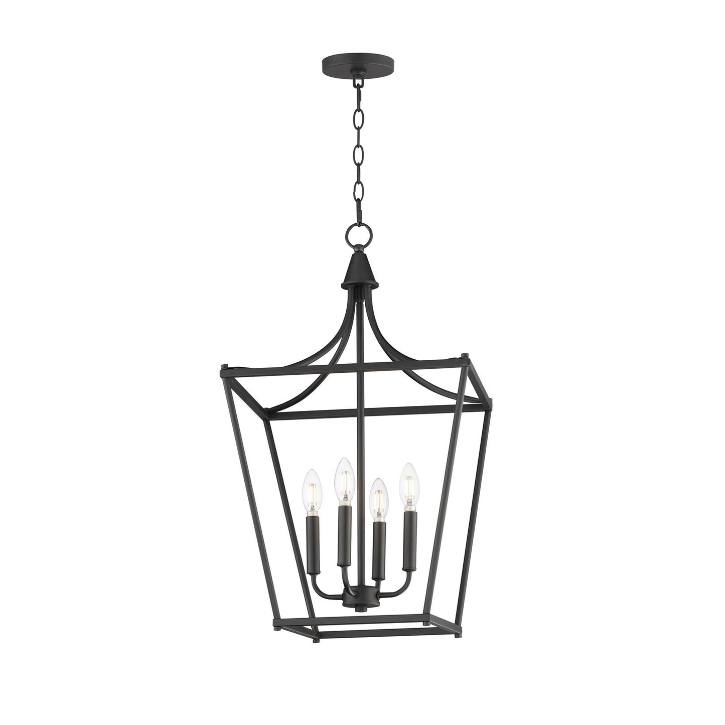 Maxim Lighting Clifton 4 Light 28" Single Pendant, Black