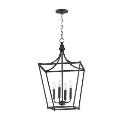 Maxim Lighting Clifton 4 Light 28" Single Pendant, Black