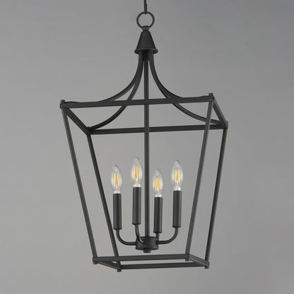 Maxim Lighting Clifton 4 Light 28" Single Pendant, Black