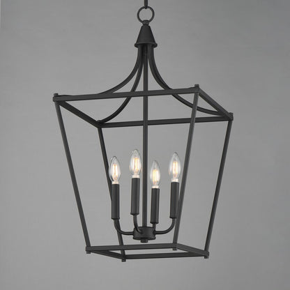 Maxim Lighting Clifton 4 Light 28" Single Pendant, Black