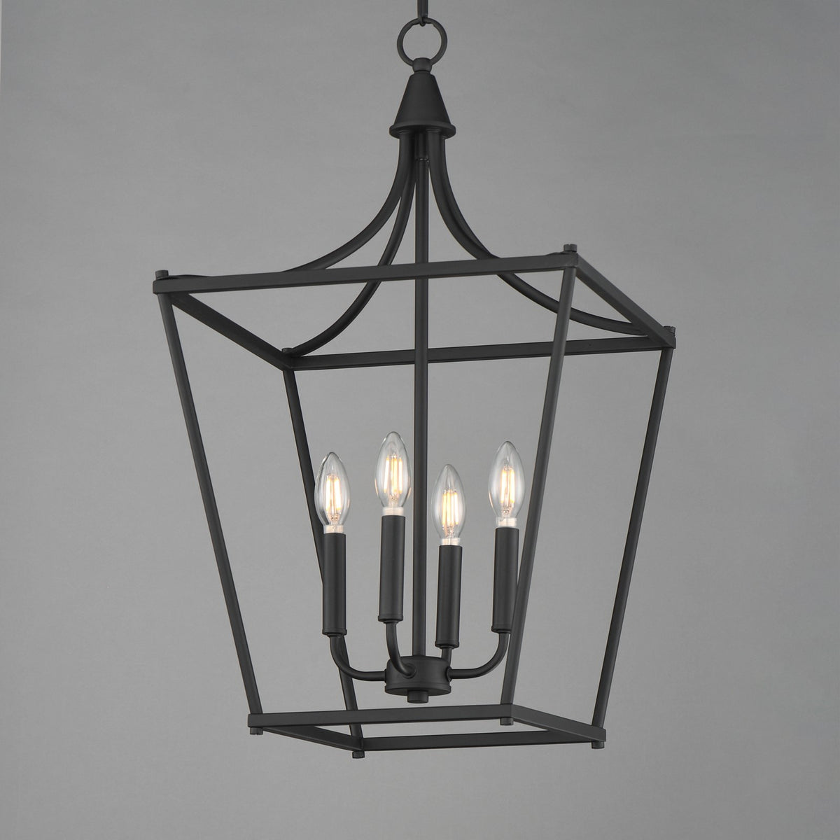 Maxim Lighting Clifton 4 Light 28" Single Pendant, Black