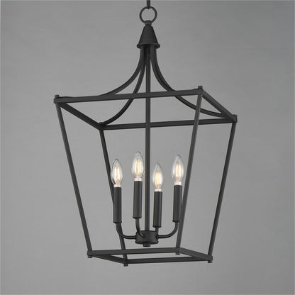 Maxim Lighting Clifton 4 Light 28" Single Pendant, Black