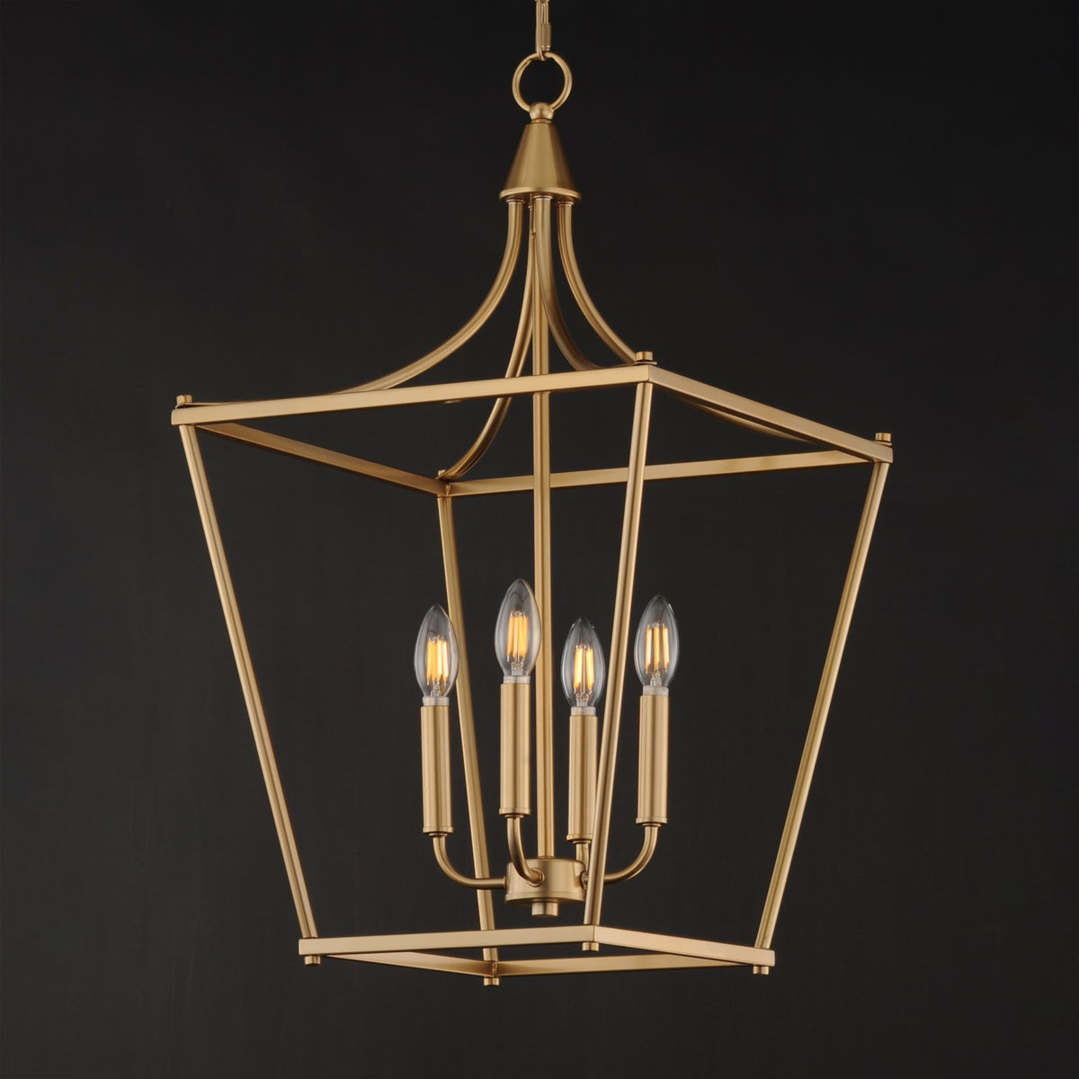Maxim Lighting Clifton 4Lt 28" Single Pendant, Natural Aged Brass