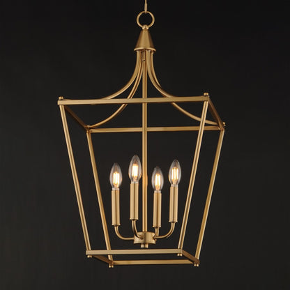 Maxim Lighting Clifton 4Lt 28" Single Pendant, Natural Aged Brass