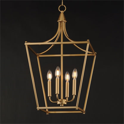 Maxim Lighting Clifton 4Lt 28" Single Pendant, Natural Aged Brass