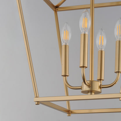Maxim Lighting Clifton 4Lt 28" Single Pendant, Natural Aged Brass