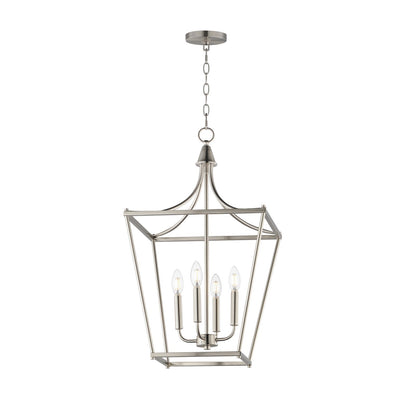 Maxim Lighting Clifton 4 Light 28" Single Pendant, Satin Nickel