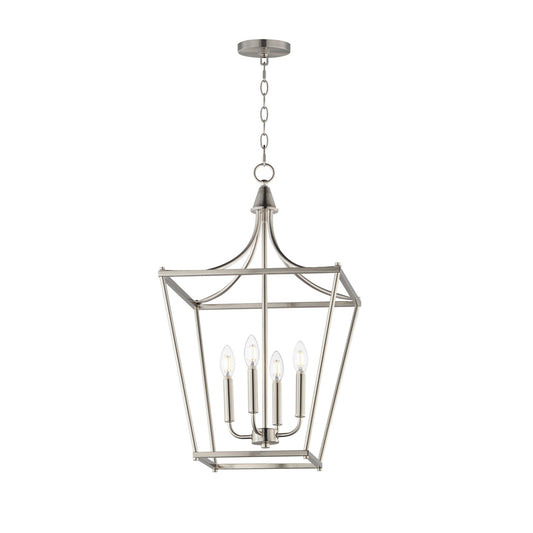 Maxim Lighting Clifton 4 Light 28" Single Pendant, Satin Nickel