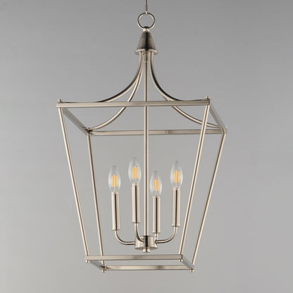 Maxim Lighting Clifton 4 Light 28" Single Pendant, Satin Nickel