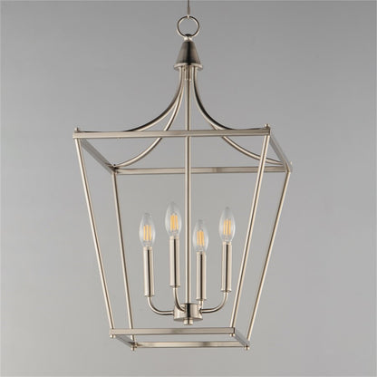 Maxim Lighting Clifton 4 Light 28" Single Pendant, Satin Nickel