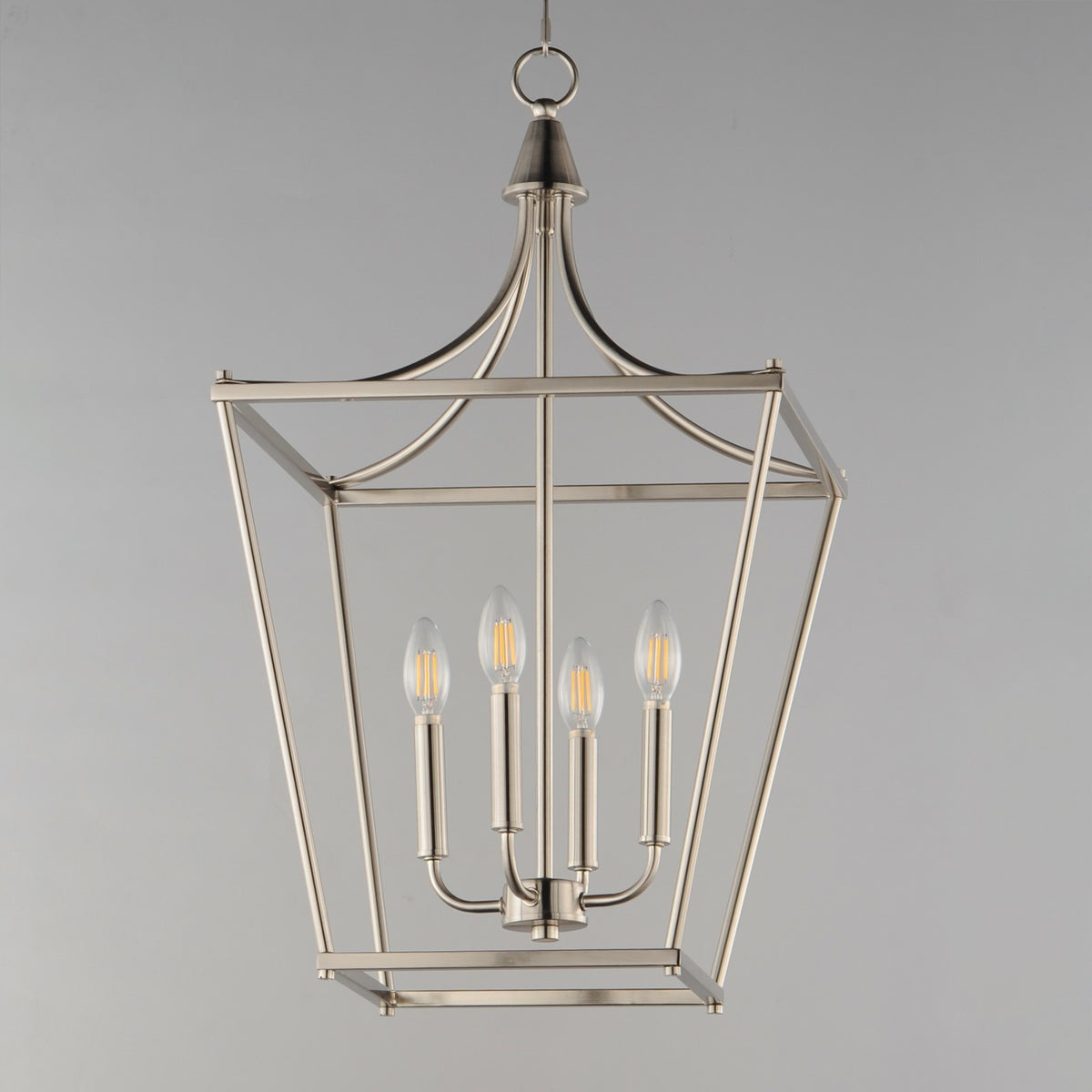 Maxim Lighting Clifton 4 Light 28" Single Pendant, Satin Nickel