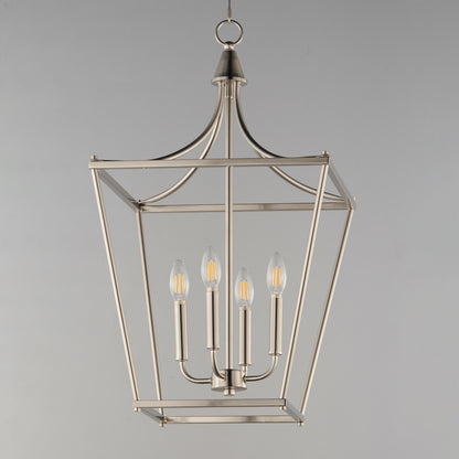 Maxim Lighting Clifton 4 Light 28" Single Pendant, Satin Nickel