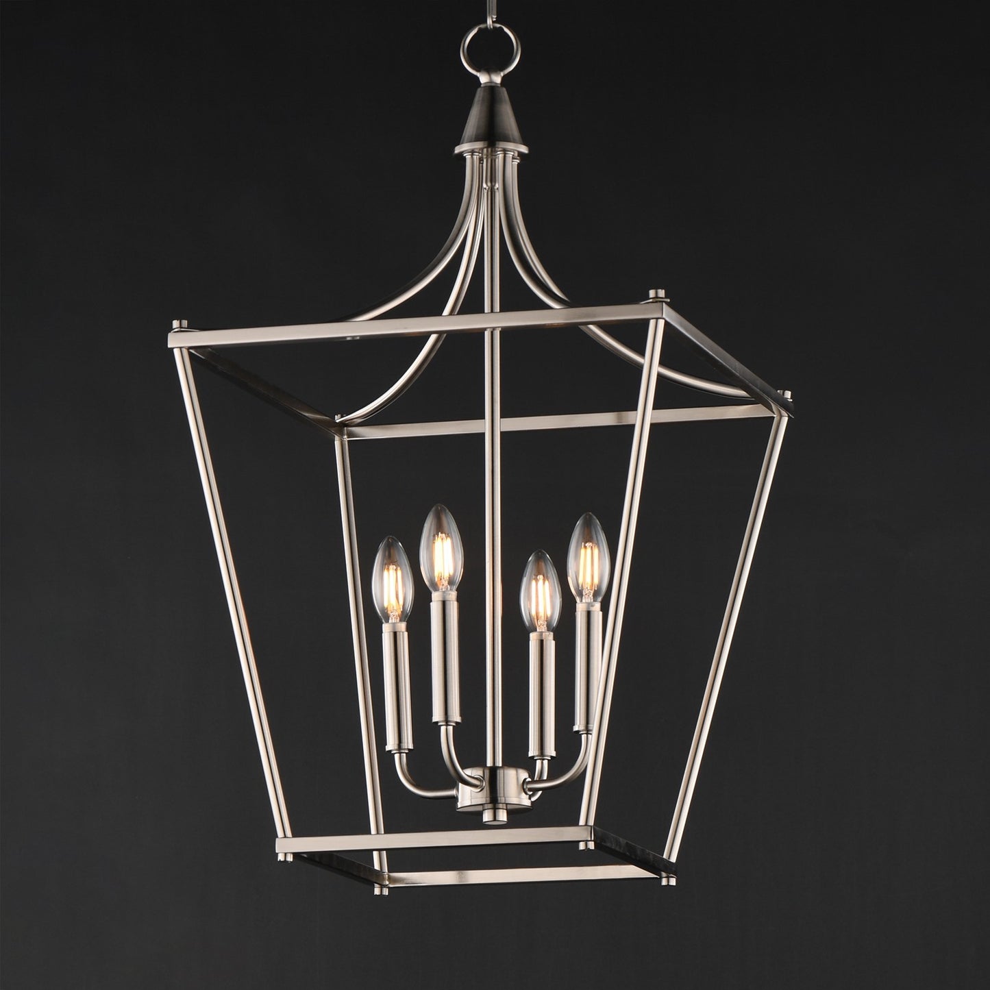 Maxim Lighting Clifton 4 Light 28" Single Pendant, Satin Nickel