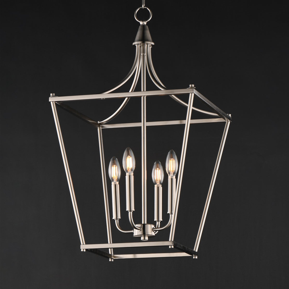 Maxim Lighting Clifton 4 Light 28" Single Pendant, Satin Nickel