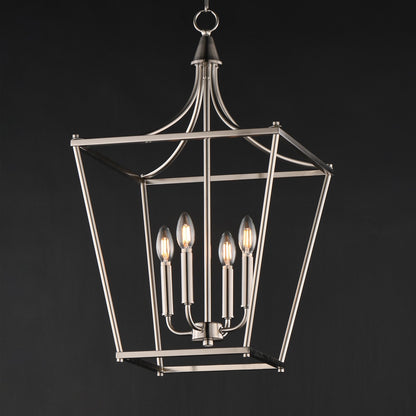 Maxim Lighting Clifton 4 Light 28" Single Pendant, Satin Nickel