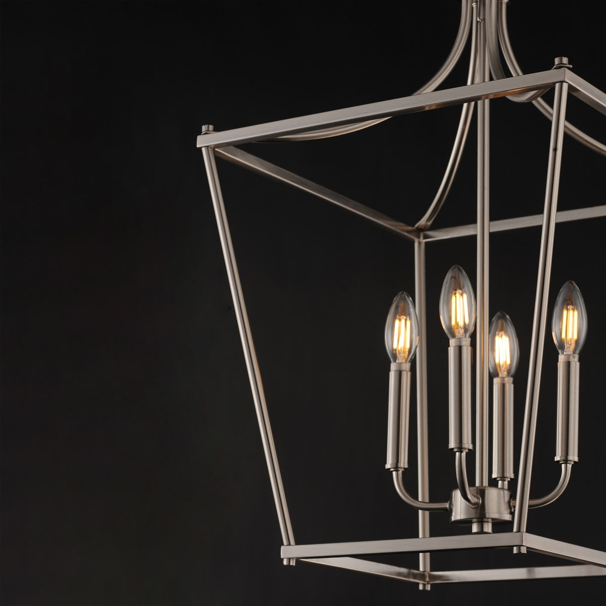 Maxim Lighting Clifton 4 Light 28" Single Pendant, Satin Nickel