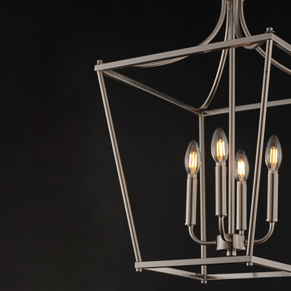 Maxim Lighting Clifton 4 Light 28" Single Pendant, Satin Nickel