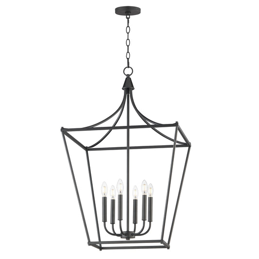 Maxim Lighting Clifton 6 Light 36" Single Pendant, Black