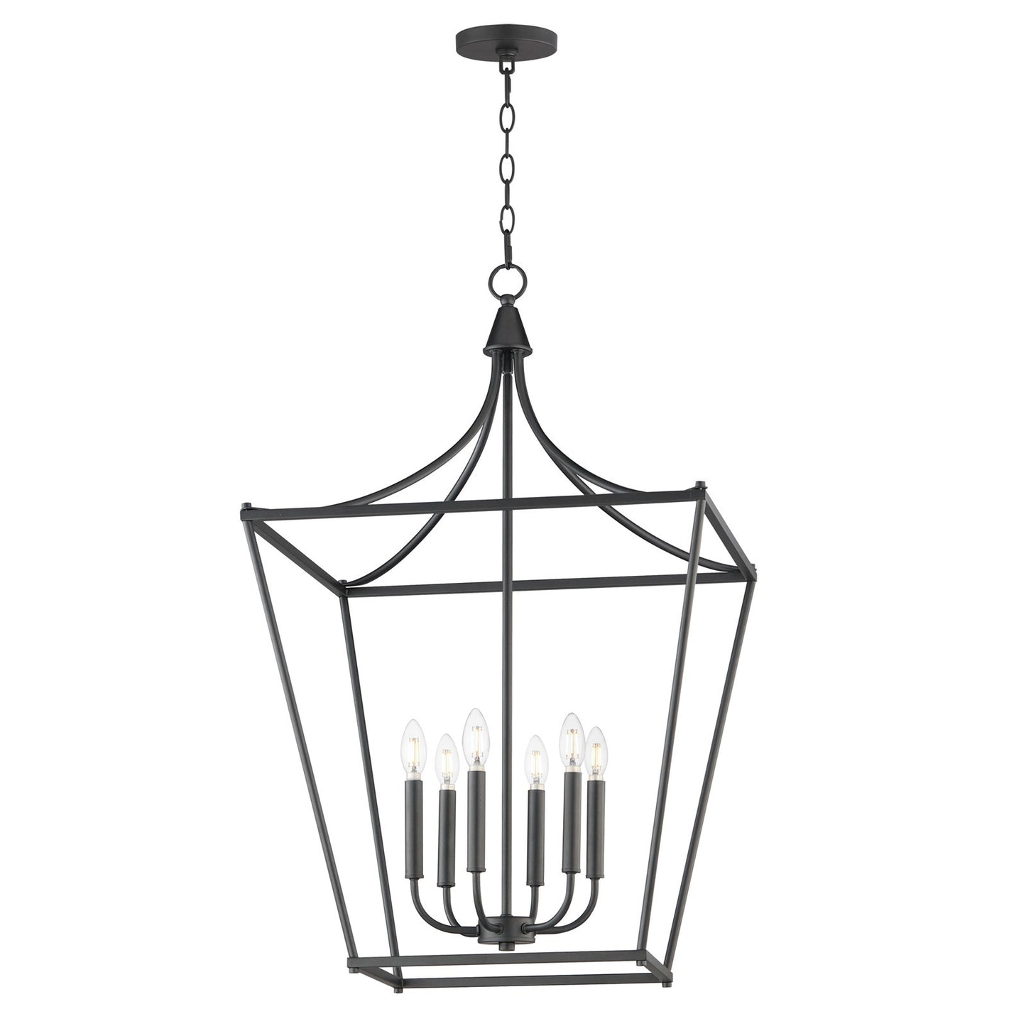 Maxim Lighting Clifton 6 Light 36" Single Pendant, Black