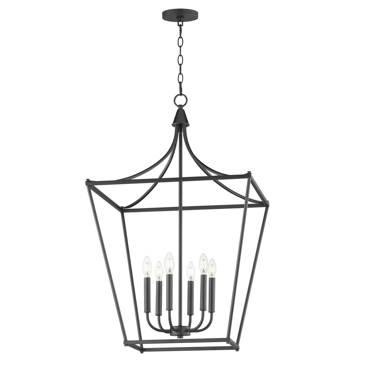Maxim Lighting Clifton 6 Light 36" Single Pendant, Black