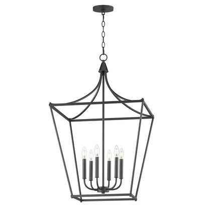 Maxim Lighting Clifton 6 Light 36" Single Pendant, Black