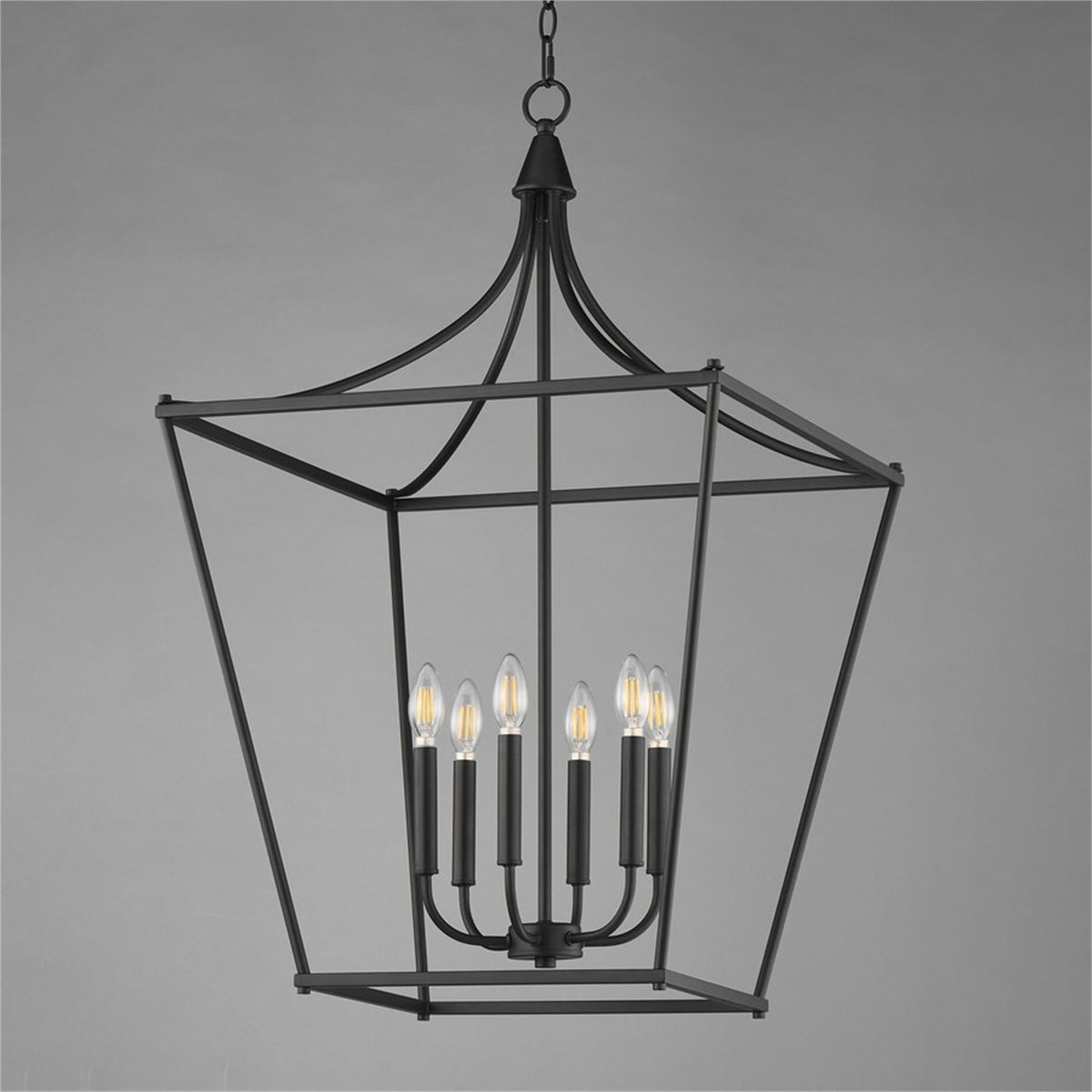 Maxim Lighting Clifton 6 Light 36" Single Pendant, Black