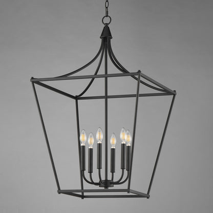 Maxim Lighting Clifton 6 Light 36" Single Pendant, Black