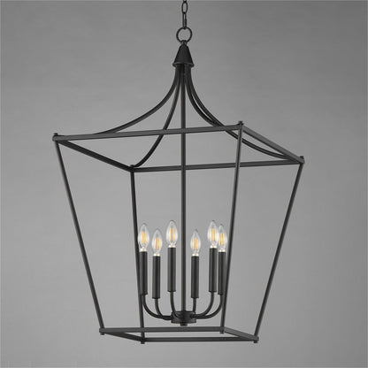 Maxim Lighting Clifton 6 Light 36" Single Pendant, Black