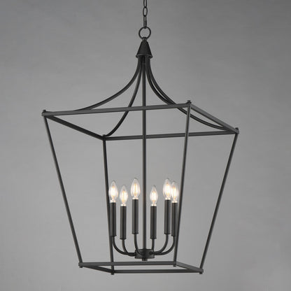 Maxim Lighting Clifton 6 Light 36" Single Pendant, Black