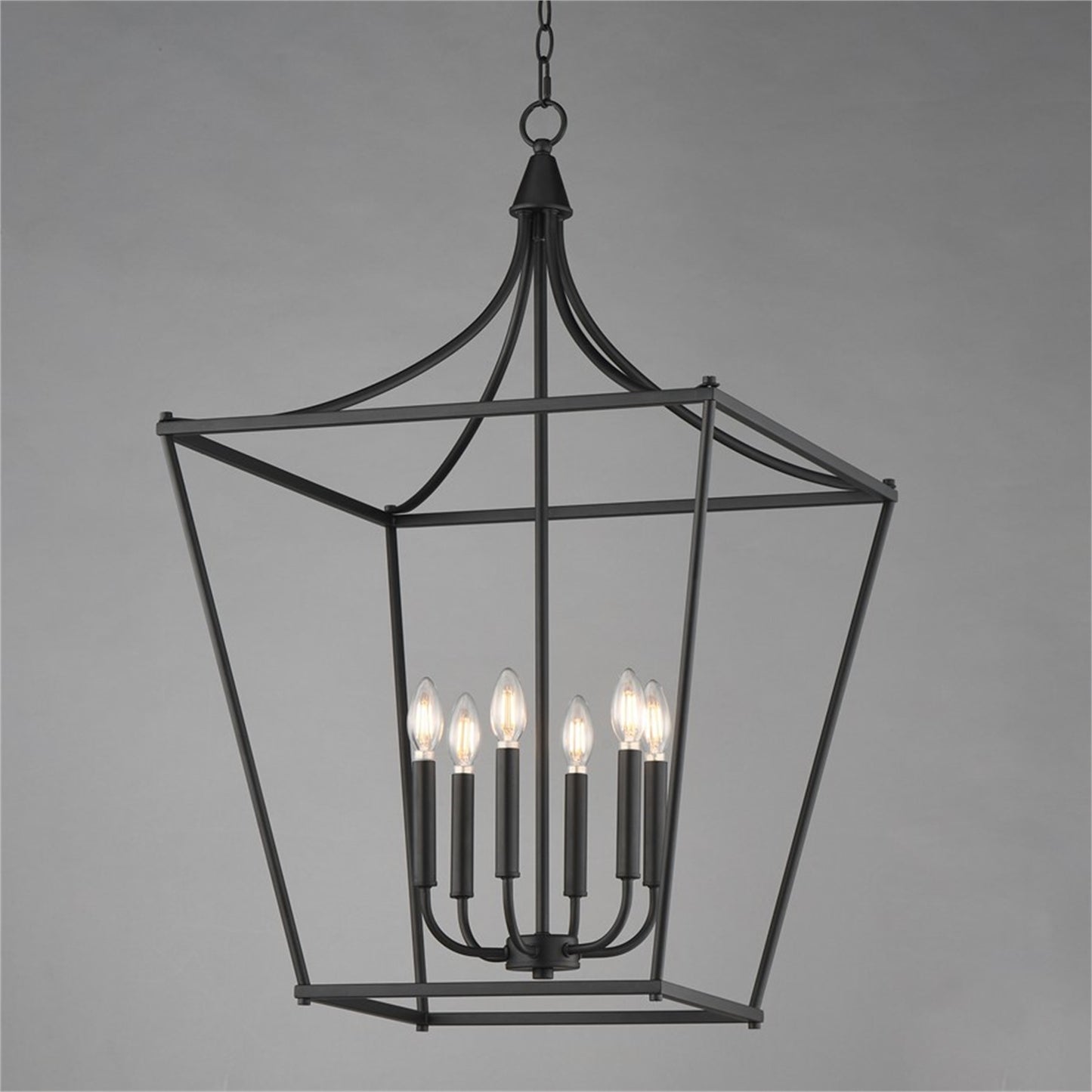Maxim Lighting Clifton 6 Light 36" Single Pendant, Black