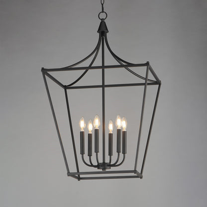 Maxim Lighting Clifton 6 Light 36" Single Pendant, Black