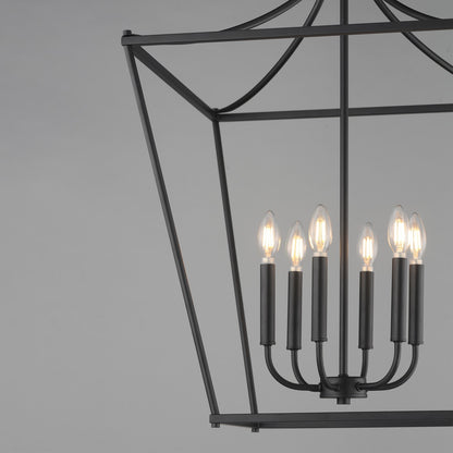 Maxim Lighting Clifton 6 Light 36" Single Pendant, Black