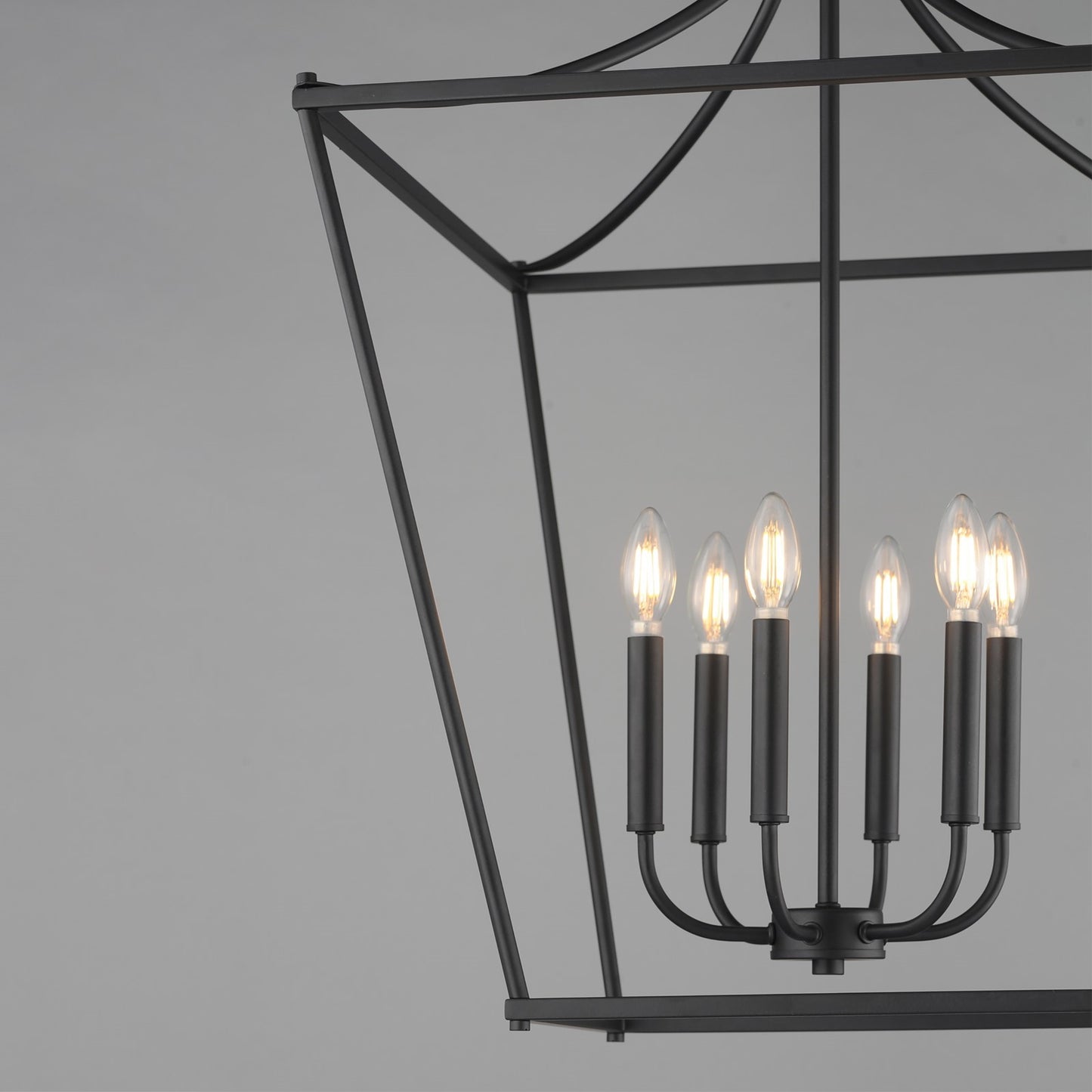 Maxim Lighting Clifton 6 Light 36" Single Pendant, Black