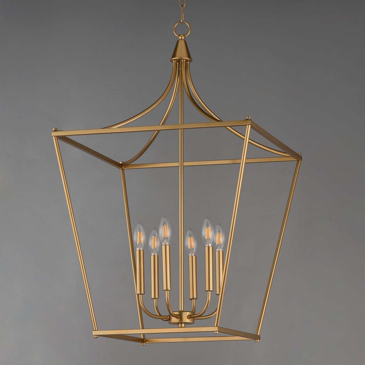 Maxim Lighting Clifton 6Lt 36" Single Pendant, Natural Aged Brass