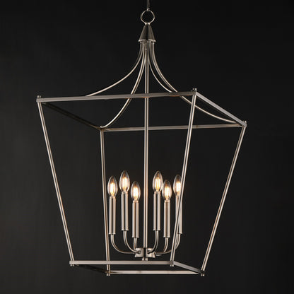 Maxim Lighting Clifton 6 Light 36" Single Pendant, Satin Nickel