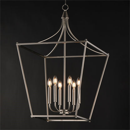 Maxim Lighting Clifton 6 Light 36" Single Pendant, Satin Nickel