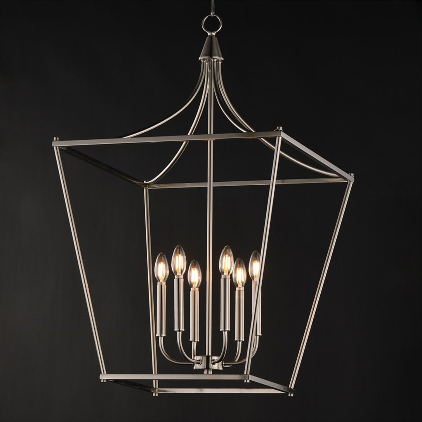 Maxim Lighting Clifton 6 Light 36" Single Pendant, Satin Nickel