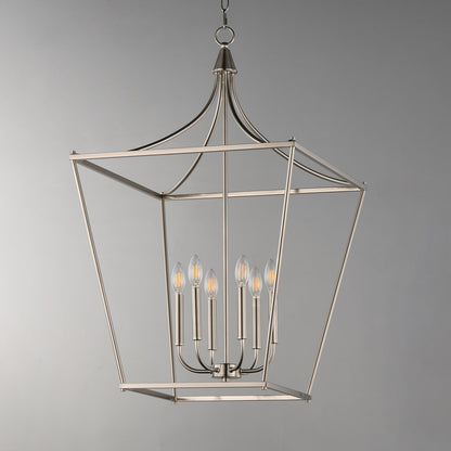 Maxim Lighting Clifton 6 Light 36" Single Pendant, Satin Nickel