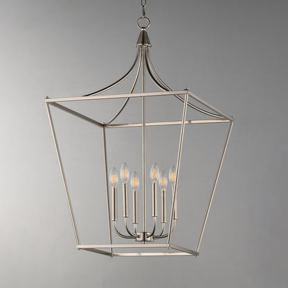 Maxim Lighting Clifton 6 Light 36" Single Pendant, Satin Nickel