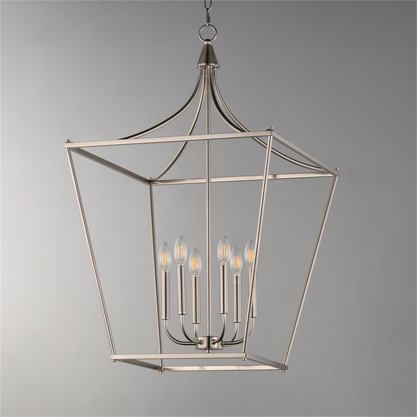 Maxim Lighting Clifton 6 Light 36" Single Pendant, Satin Nickel