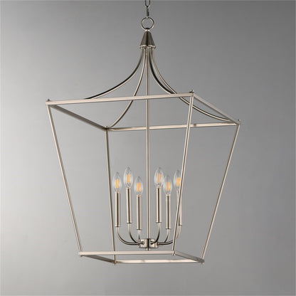 Maxim Lighting Clifton 6 Light 36" Single Pendant, Satin Nickel