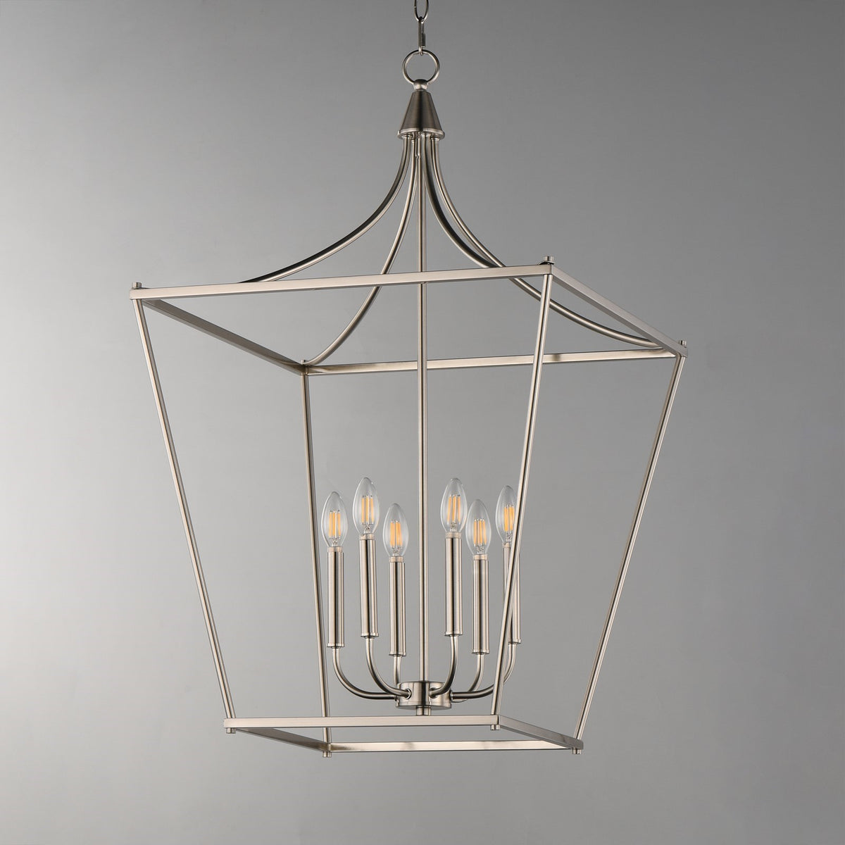 Maxim Lighting Clifton 6 Light 36" Single Pendant, Satin Nickel
