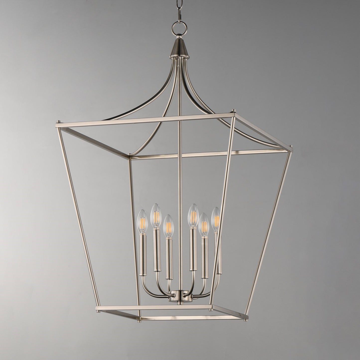 Maxim Lighting Clifton 6 Light 36" Single Pendant, Satin Nickel