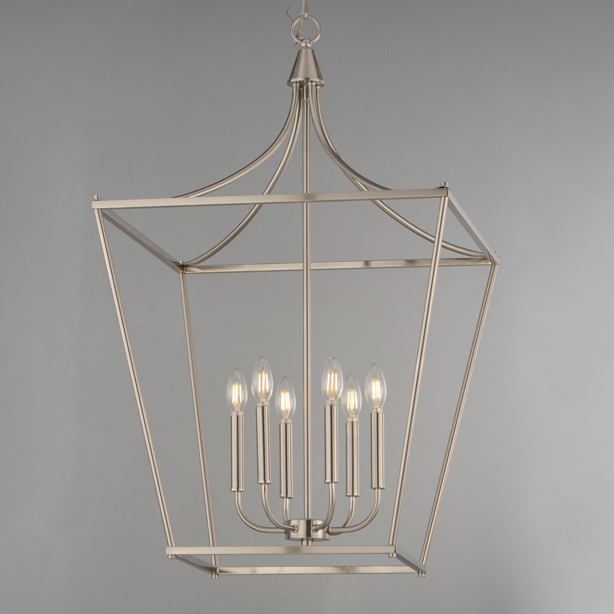 Maxim Lighting Clifton 6 Light 36" Single Pendant, Satin Nickel