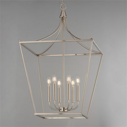 Maxim Lighting Clifton 6 Light 36" Single Pendant, Satin Nickel
