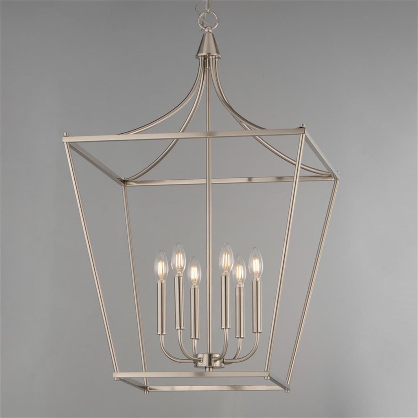 Maxim Lighting Clifton 6 Light 36" Single Pendant, Satin Nickel