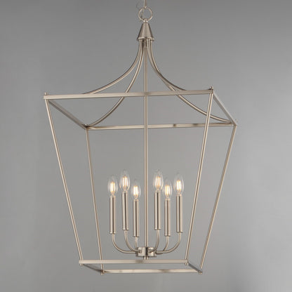 Maxim Lighting Clifton 6 Light 36" Single Pendant, Satin Nickel