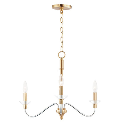 3 Light Pendant, Polished Chrome