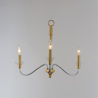 3 Light Pendant, Polished Chrome