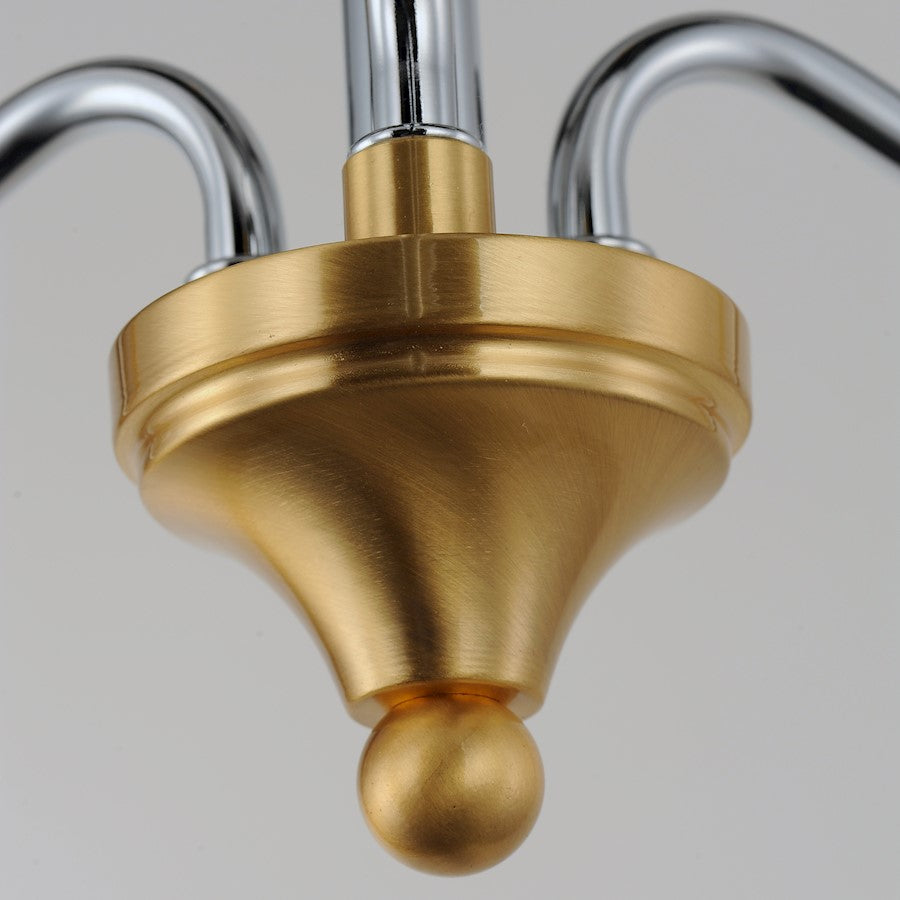 3 Light Pendant, Polished Chrome